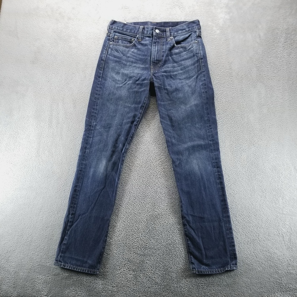J Crew Jeans Mens 30x32 Blue 770 Straight Kaihara Japanese Dark Wash Denim‎